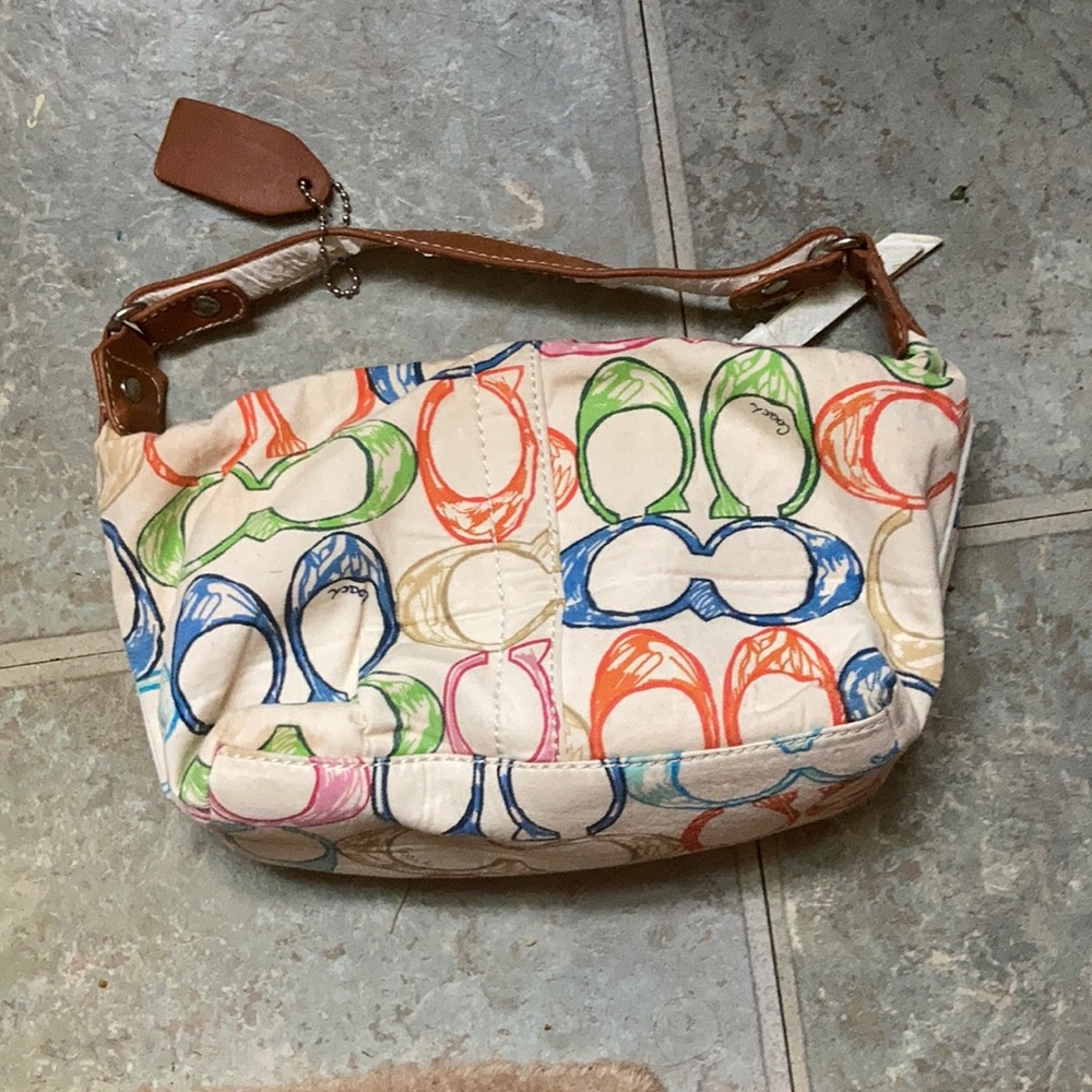 Linen small Coach Purse - Picture 2 of 6
